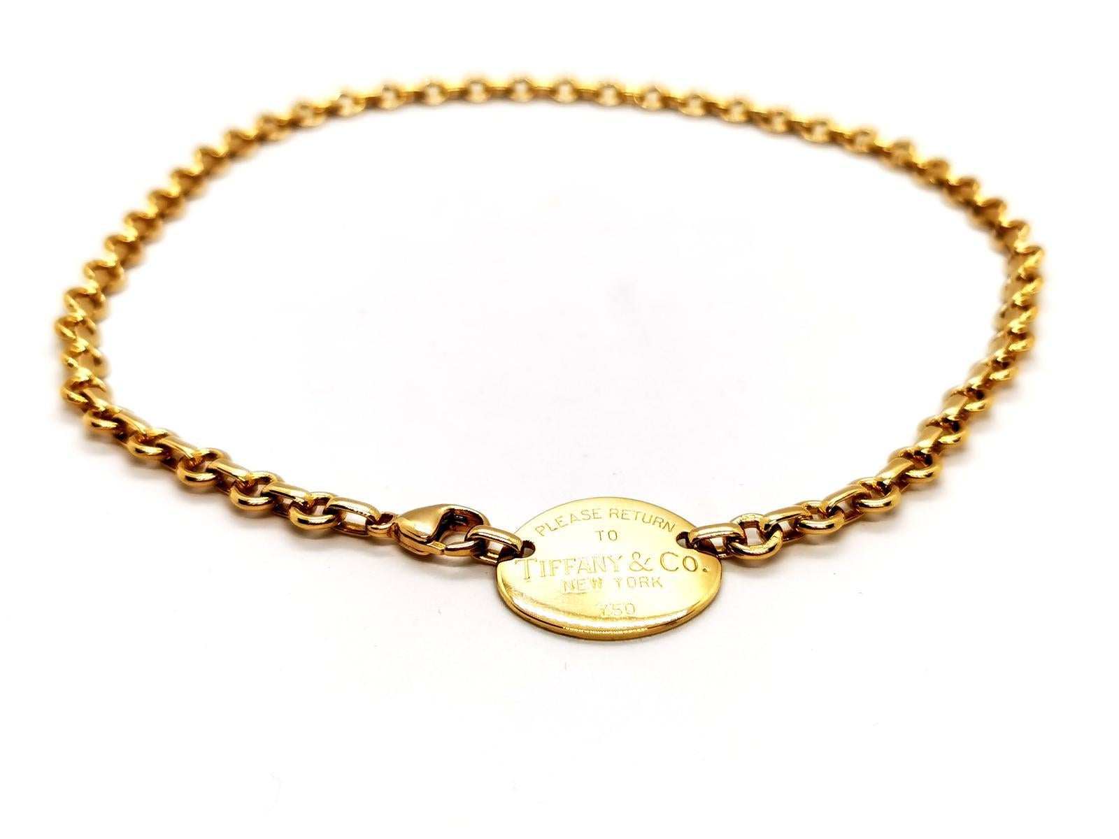 Tiffany & Co Chain Necklace Return to Tiffany Yellow Gold 3