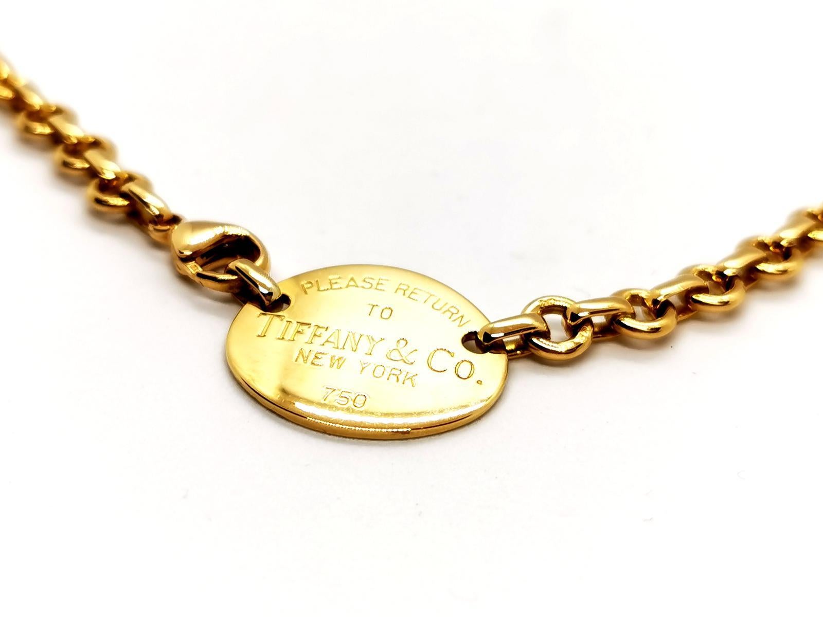 Tiffany & Co Chain Necklace Return to Tiffany Yellow Gold 2