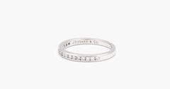 Tiffany & Co. Platinum Channel Half Circle Diamond Eternity Band .17 Ct 2.3 mm
