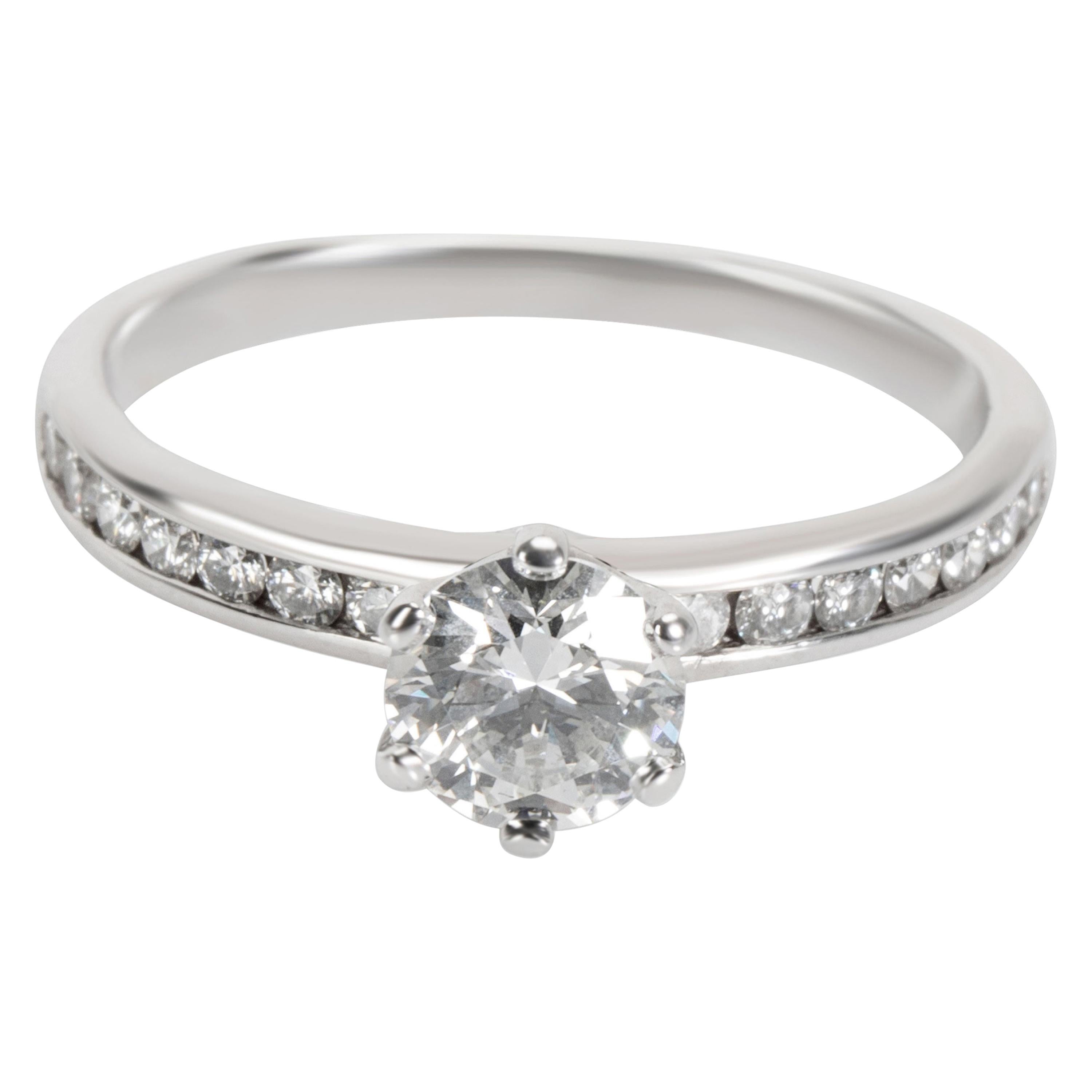 Tiffany & Co. Channel Diamond Engagement Ring in Platinum '0.62 Carat F/VVS1'