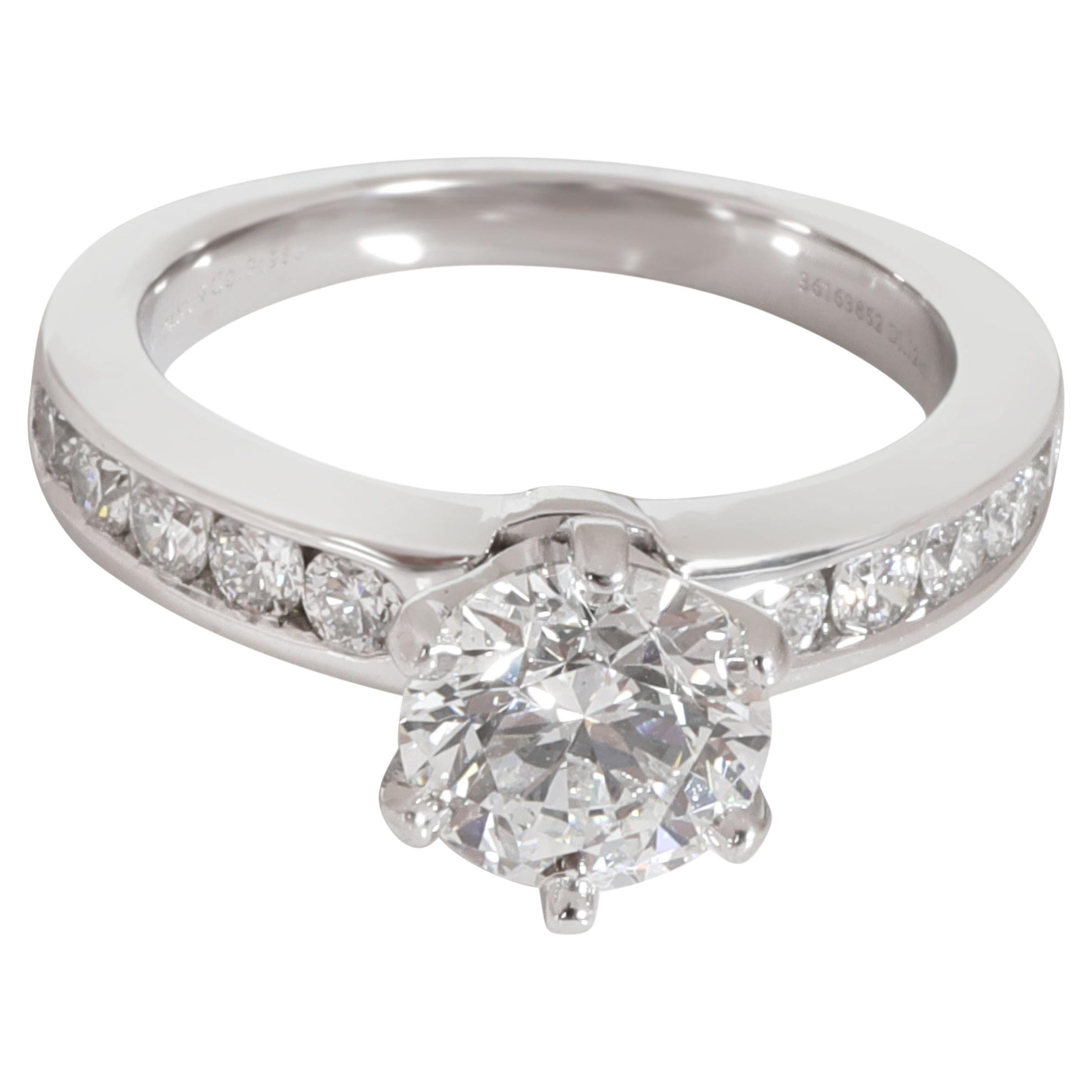 Tiffany and Co Platinum Diamond Engament Ring .41carat G-VS2. at 1stDibs