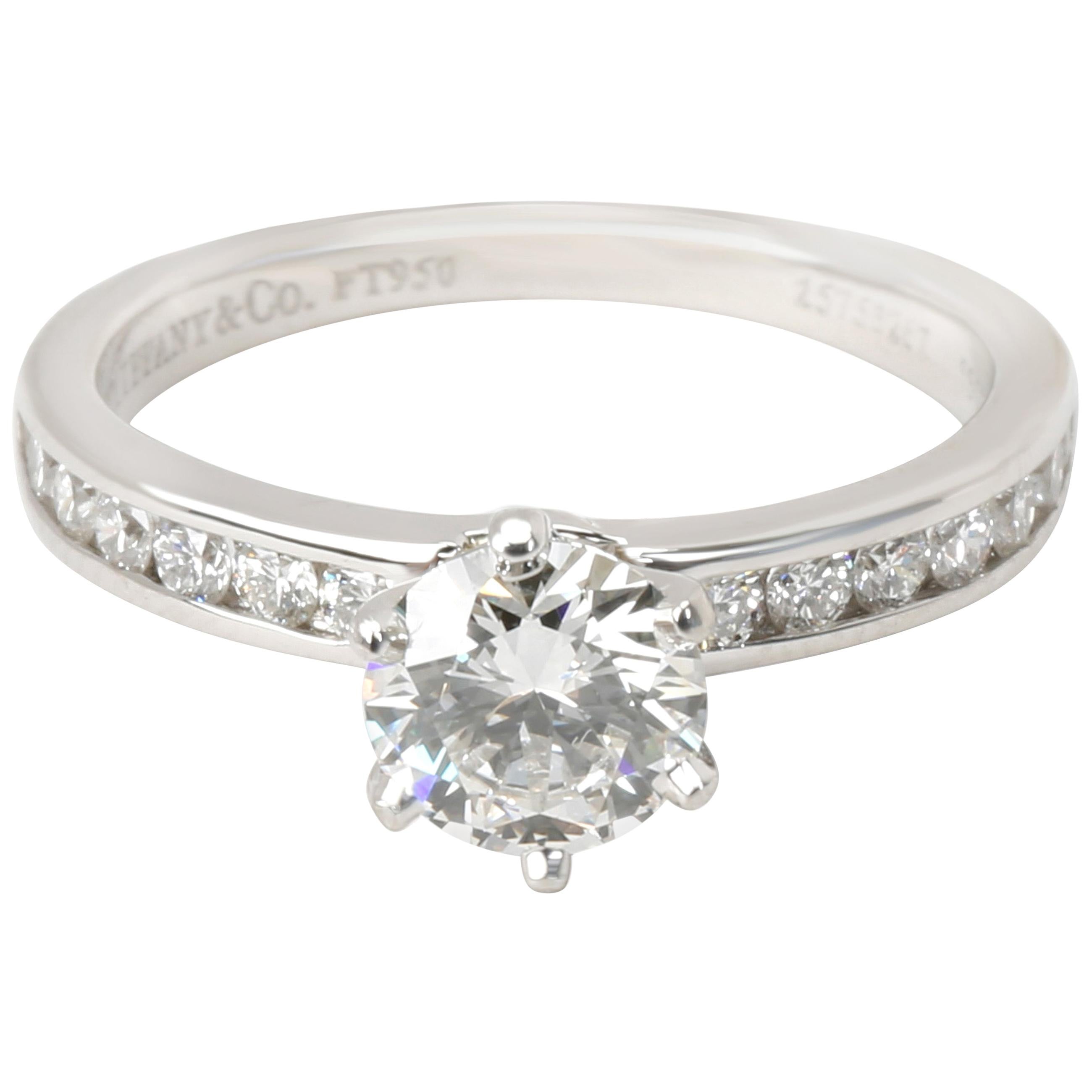 Tiffany & Co. Channel Diamond Engagement Ring in Platinum F VVS2 0.78 Carat