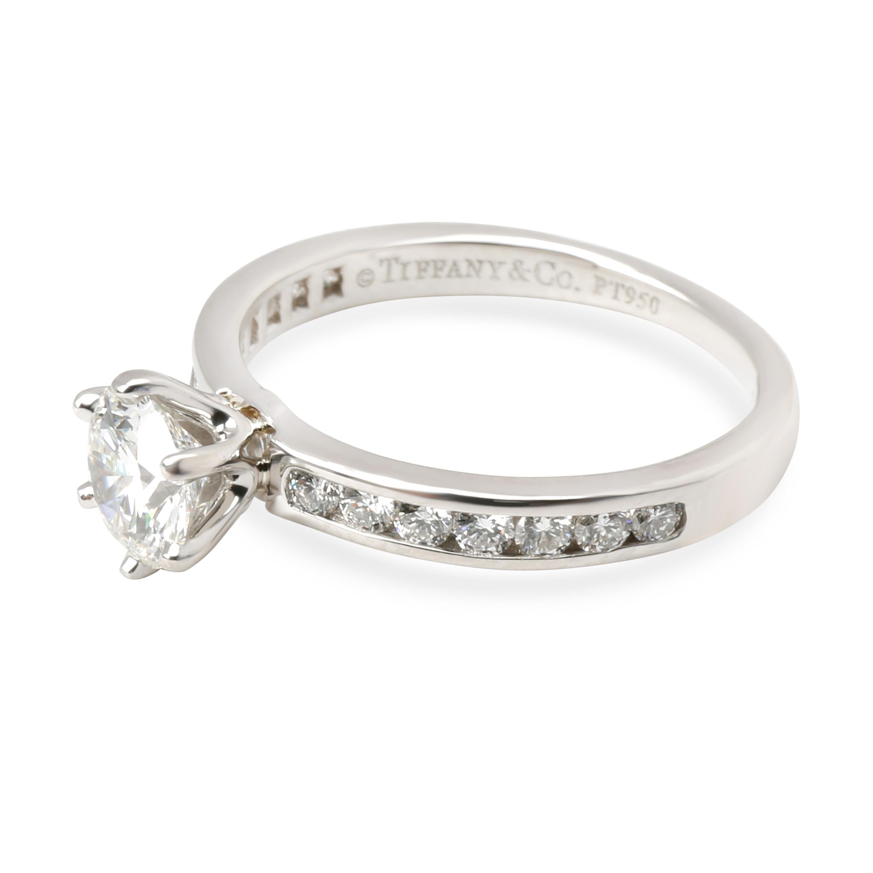 Tiffany & Co. Channel Diamond Engagement Ring in Platinum F VVS2 0.78 Carat In Excellent Condition In New York, NY