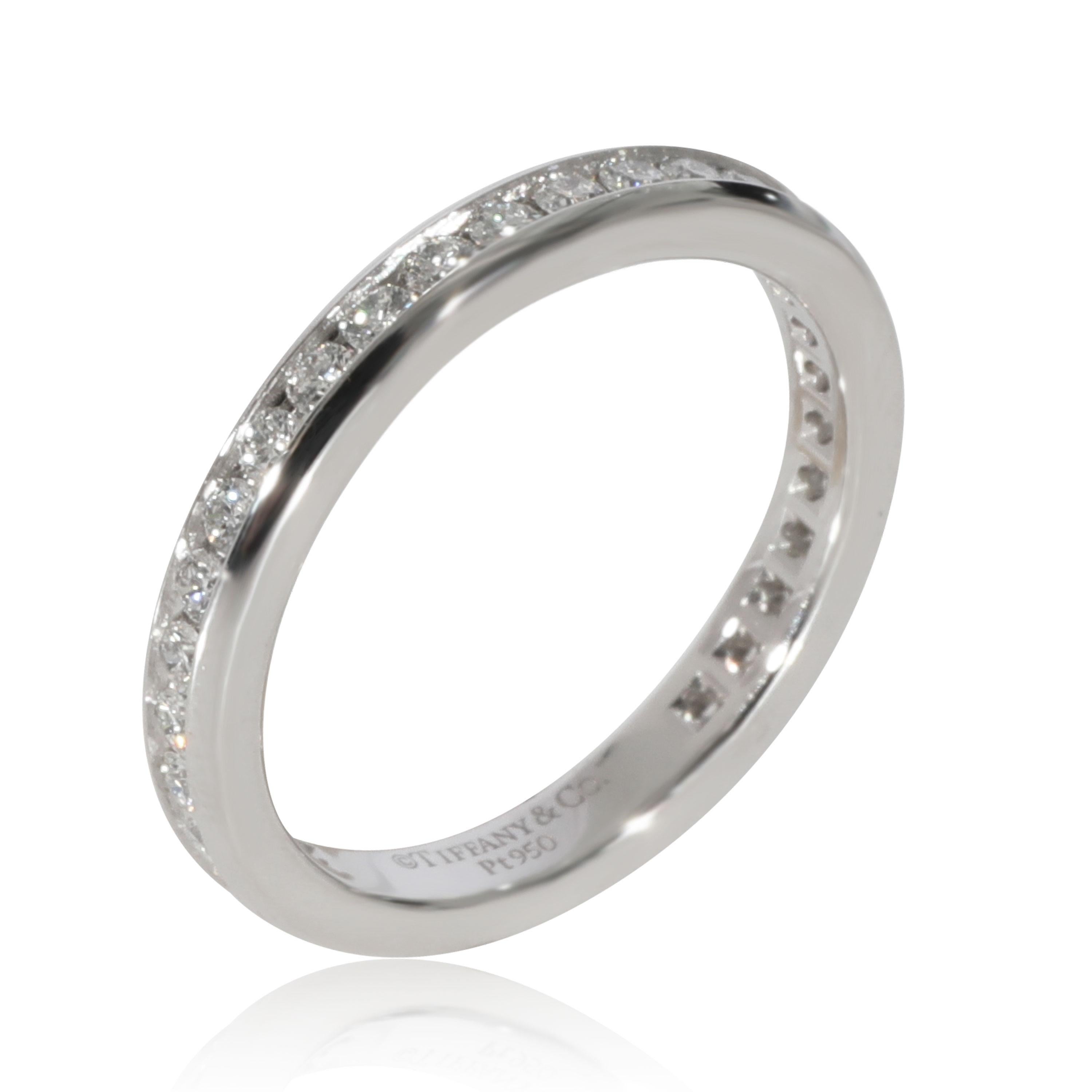 Tiffany & Co. Channel Set Diamond Eternity Band in Platinum 0.56 Ctw In Excellent Condition For Sale In New York, NY