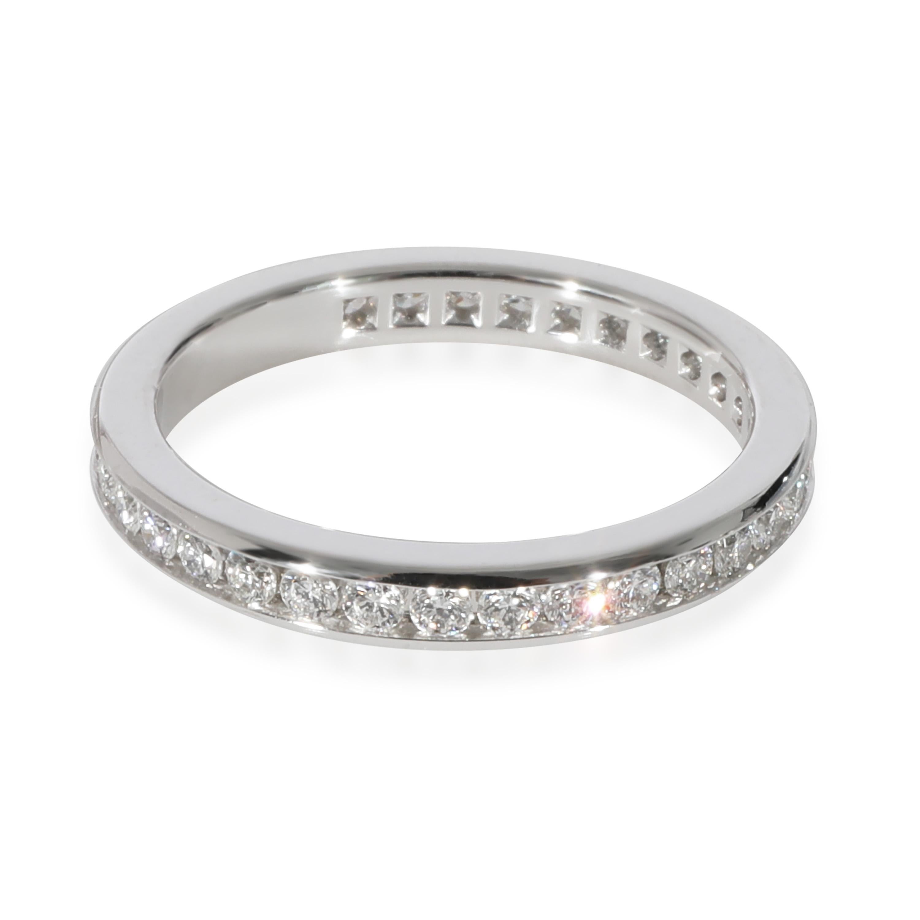 Women's Tiffany & Co. Channel Set Diamond Eternity Band in Platinum 0.56 Ctw For Sale