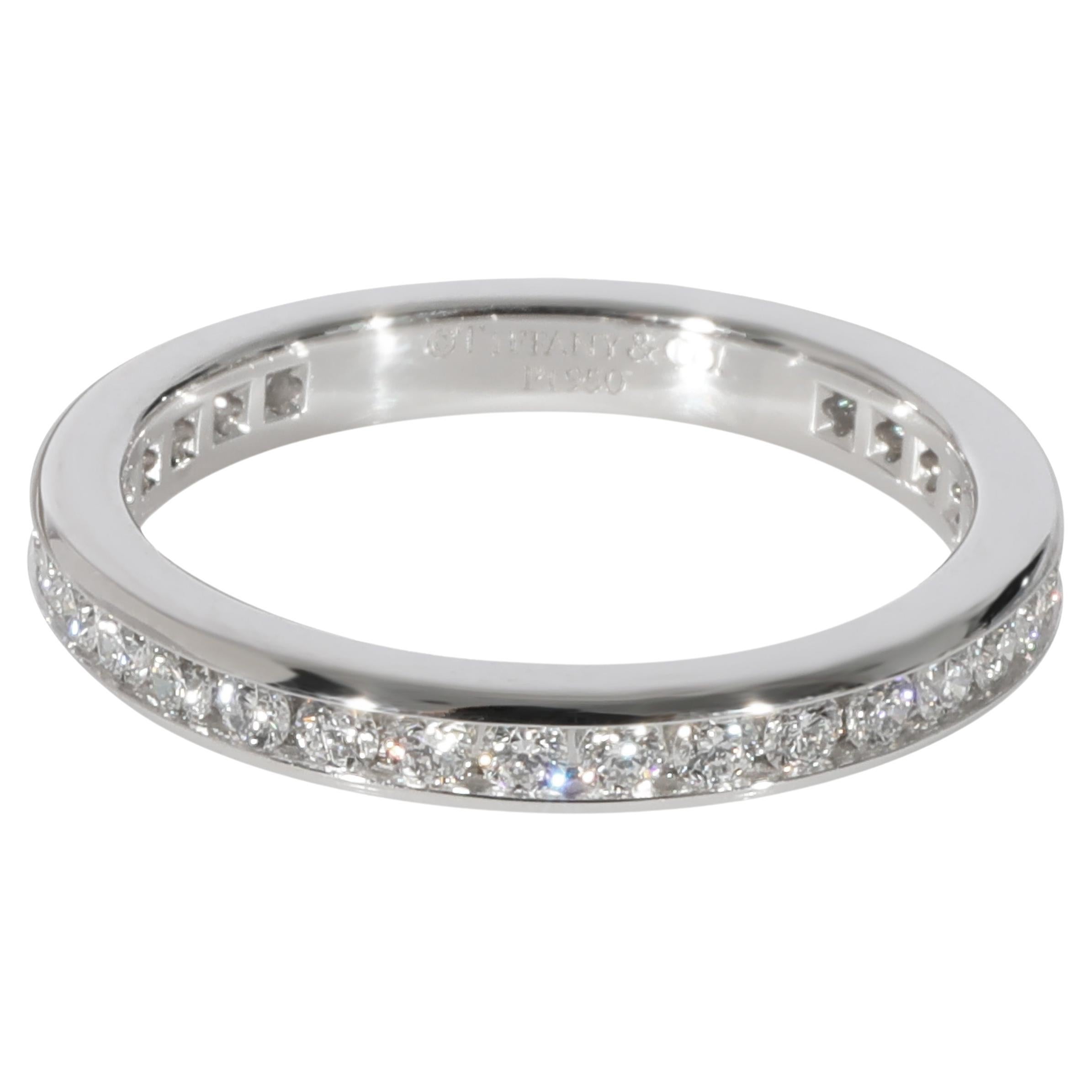 Tiffany & Co. Channel Set Diamond Eternity Band in Platinum 0.56 Ctw For Sale
