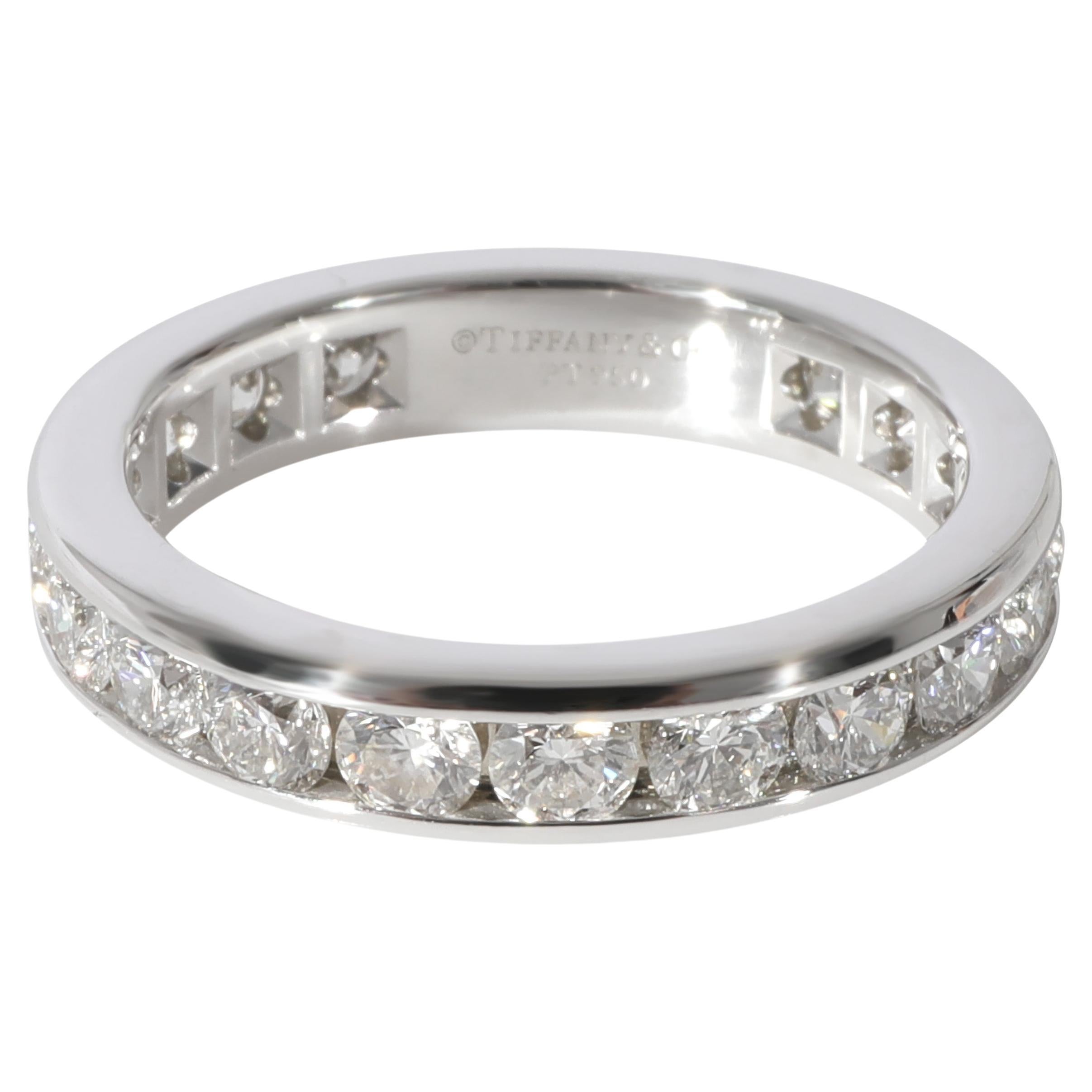 Tiffany and Co. Diamond Channel Set Band in Platinum For Sale at ...
