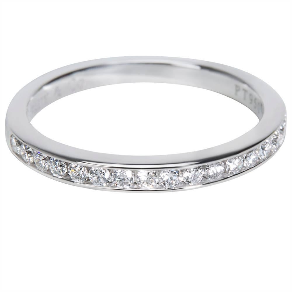 Tiffany & Co. Channel Set Diamond Wedding Band in Platinum 0.24 Carat