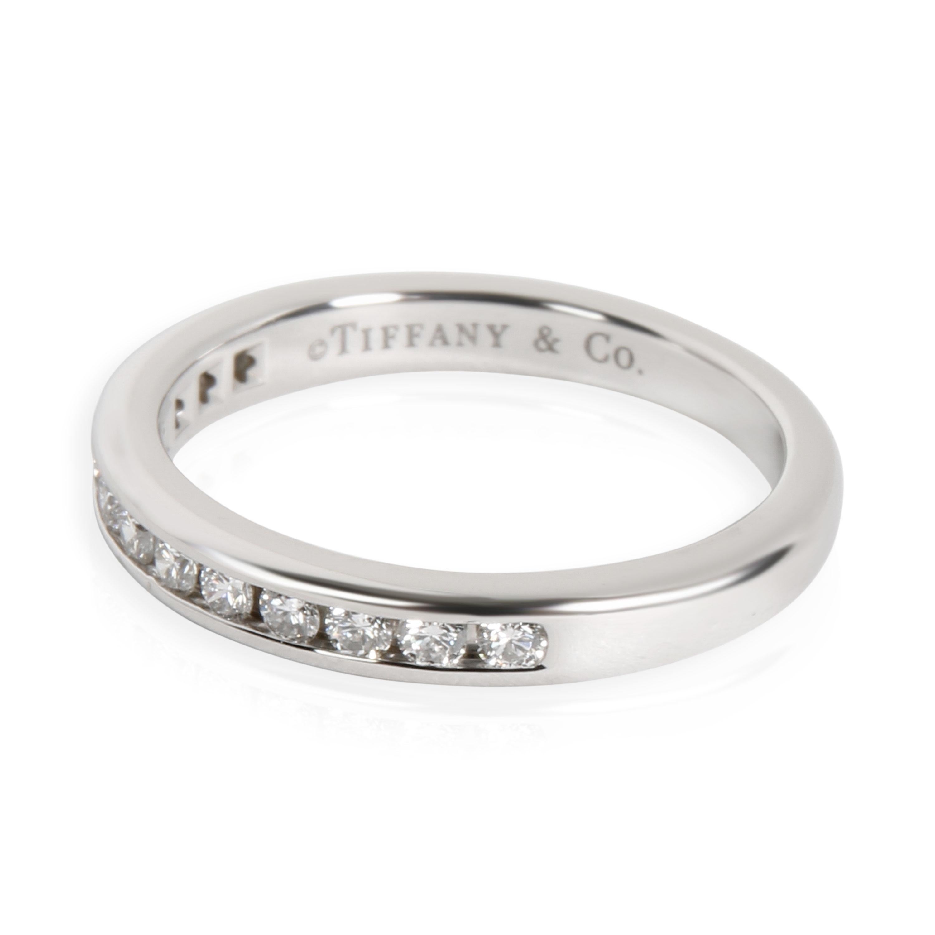 Tiffany & Co. Channel Set Diamond Wedding Band in Platinum 0.24 CTW In Excellent Condition For Sale In New York, NY