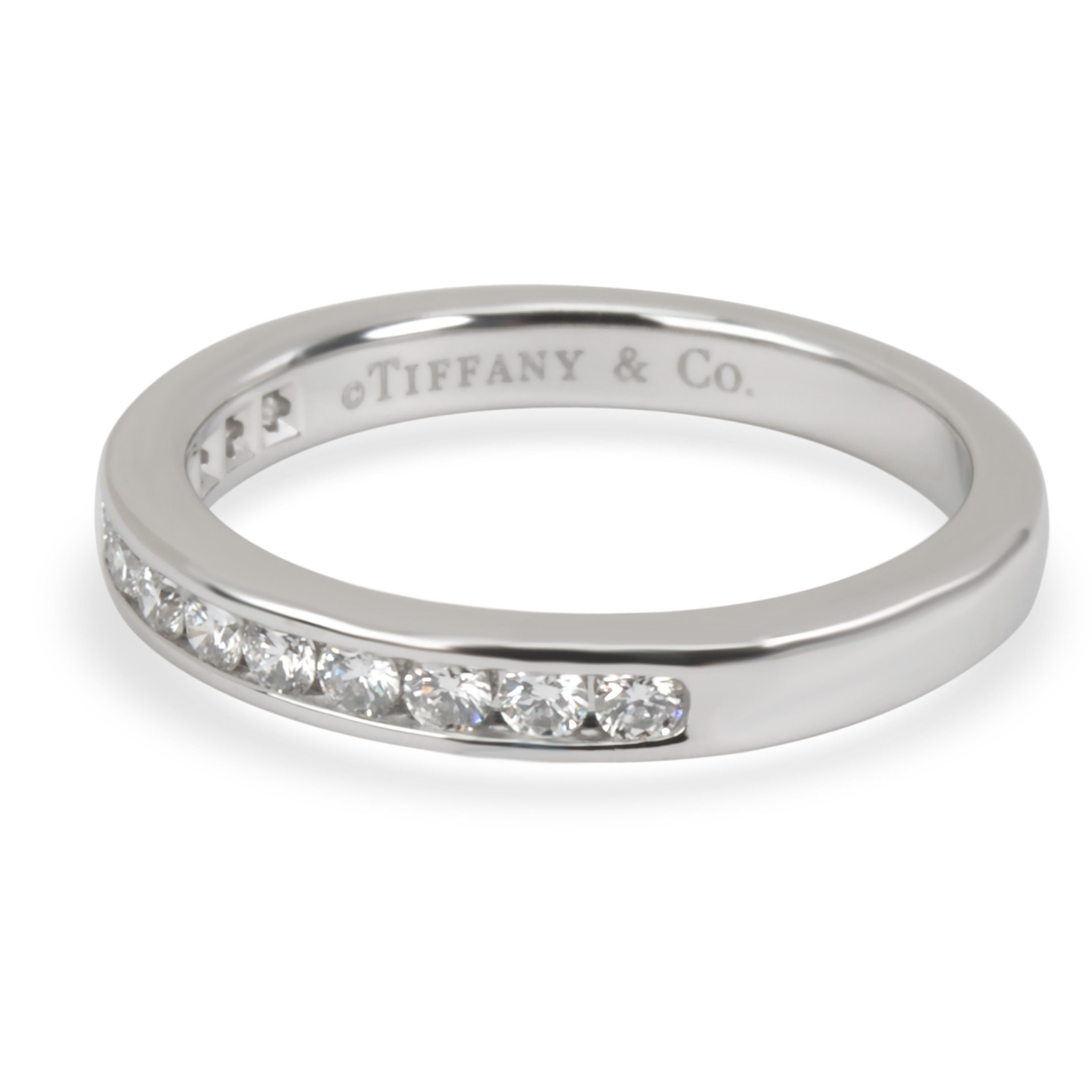 Modern Tiffany & Co. Channel Set Diamond Wedding Band in Platinum 0.24 CTW