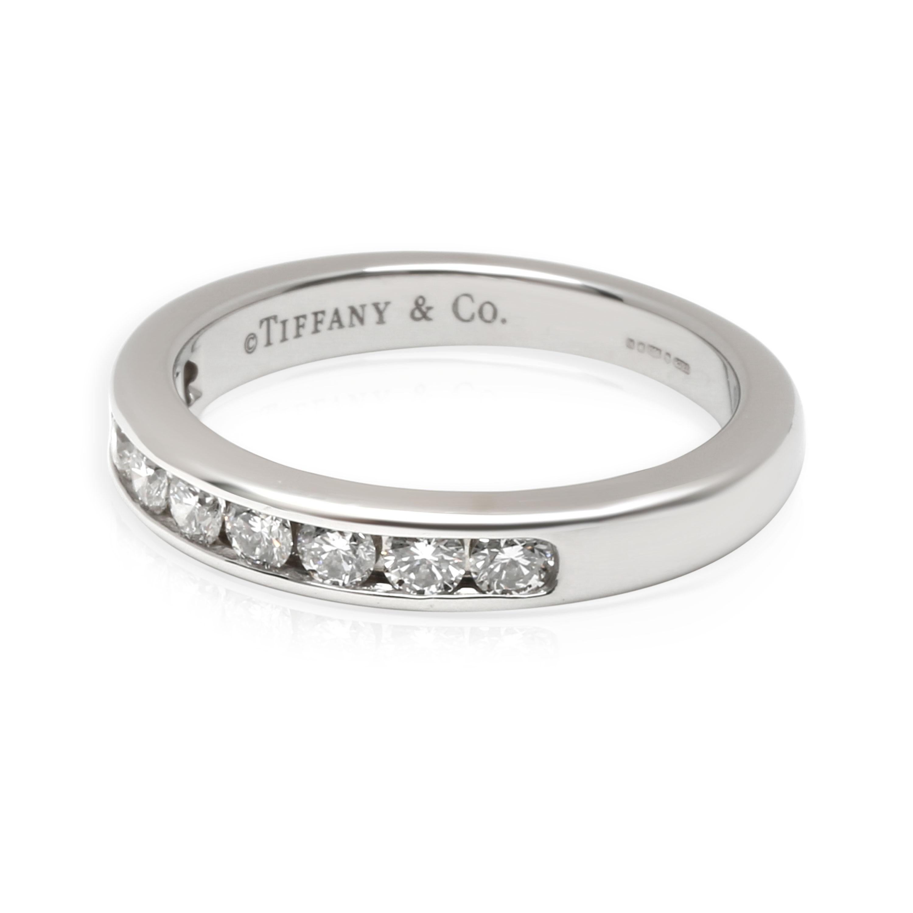 Tiffany & Co. Channel Set Diamond Wedding Band in Platinum 0.33 Carat In Excellent Condition In New York, NY