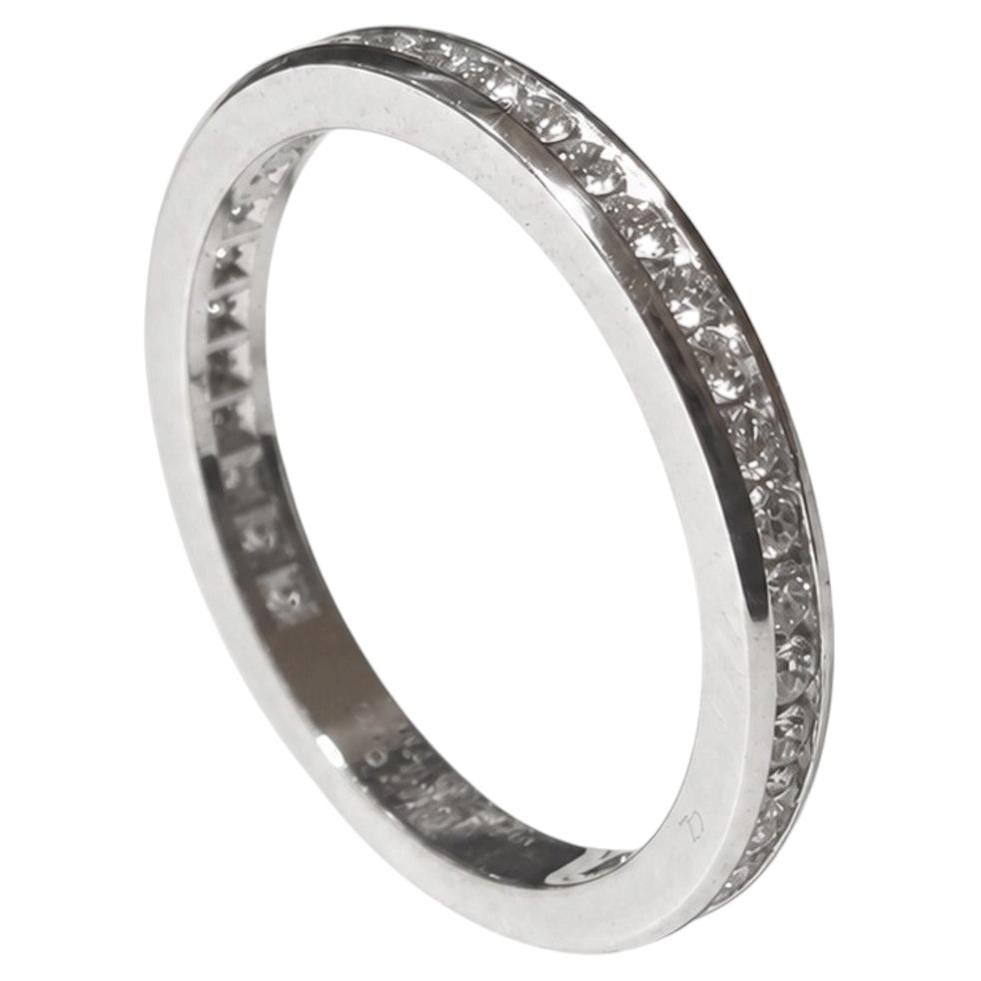 Tiffany & Co. Channel Set Eternity Diamond Wedding Band Ring Platinum 950 For Sale