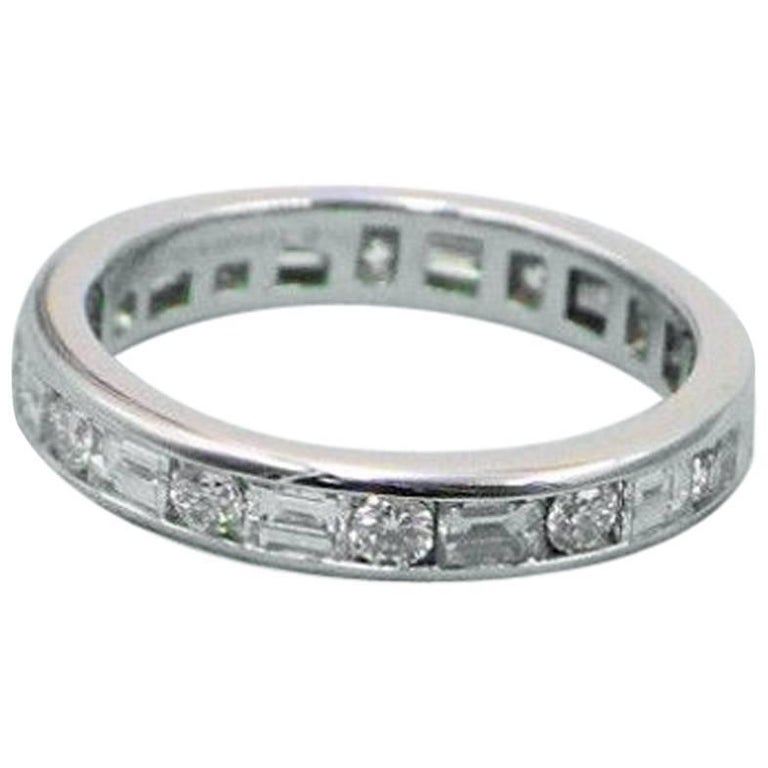 Tiffany and Co. Channel Set Rounds and Baguettes Diamond Eternity ...