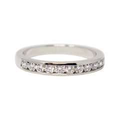 Tiffany & Co. Channel Set Semi Eternity Diamond Anniversary Band Ring Platinum 7