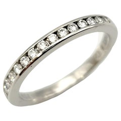 Tiffany & Co. Channel Set Anillo de Boda de Diamantes Semieterno Platino 3.75