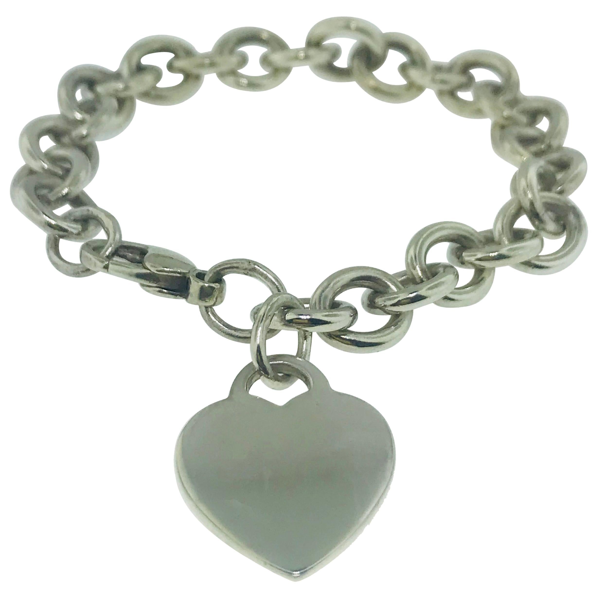 Tiffany & Co. Charm Bracelet with Heart Charm in Sterling Silver