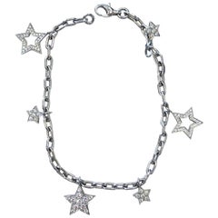 Tiffany & Co. Charm Bracelet with White Diamonds in Platinum