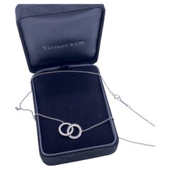 Tiffany & Co. Charma Diamond Pendant Necklace 18K White Gold