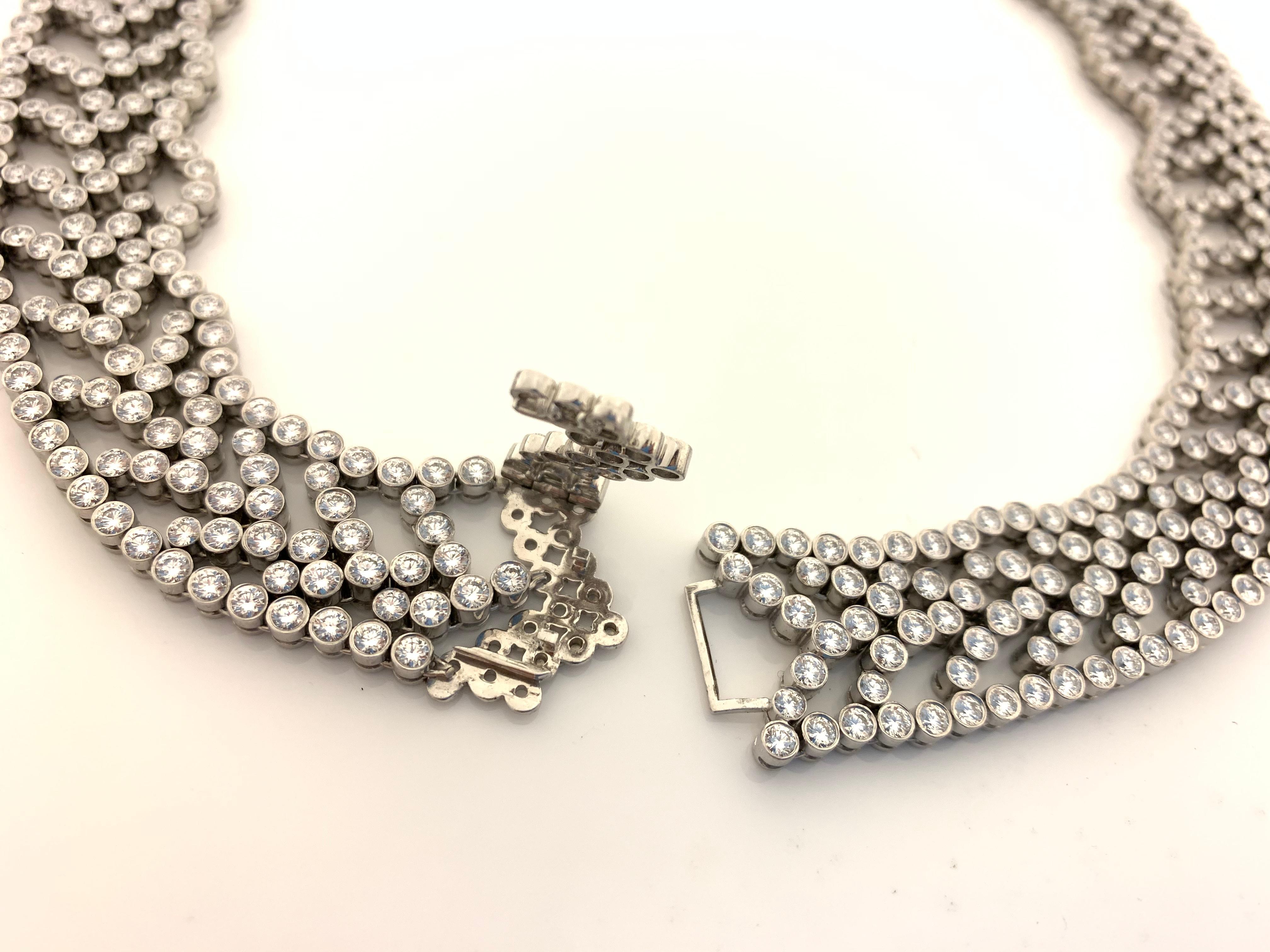 Tiffany & Co. Chevron Diamond Necklace For Sale 5