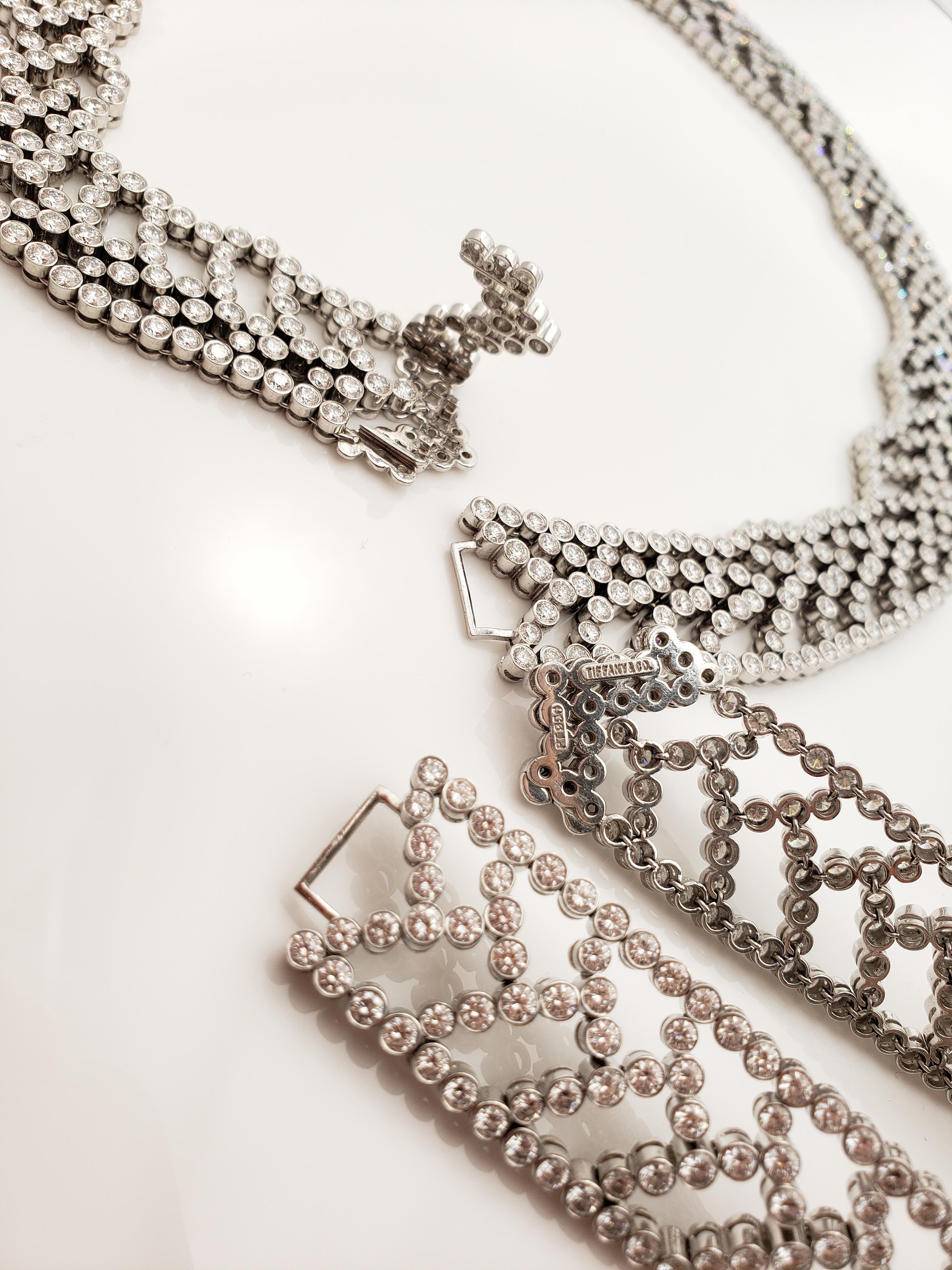 Women's Tiffany & Co. Chevron Diamond Necklace For Sale