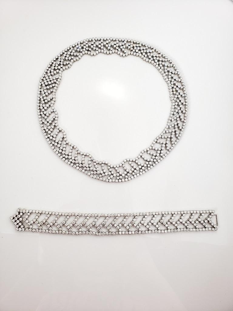 Tiffany & Co. Chevron Diamond Necklace For Sale 1