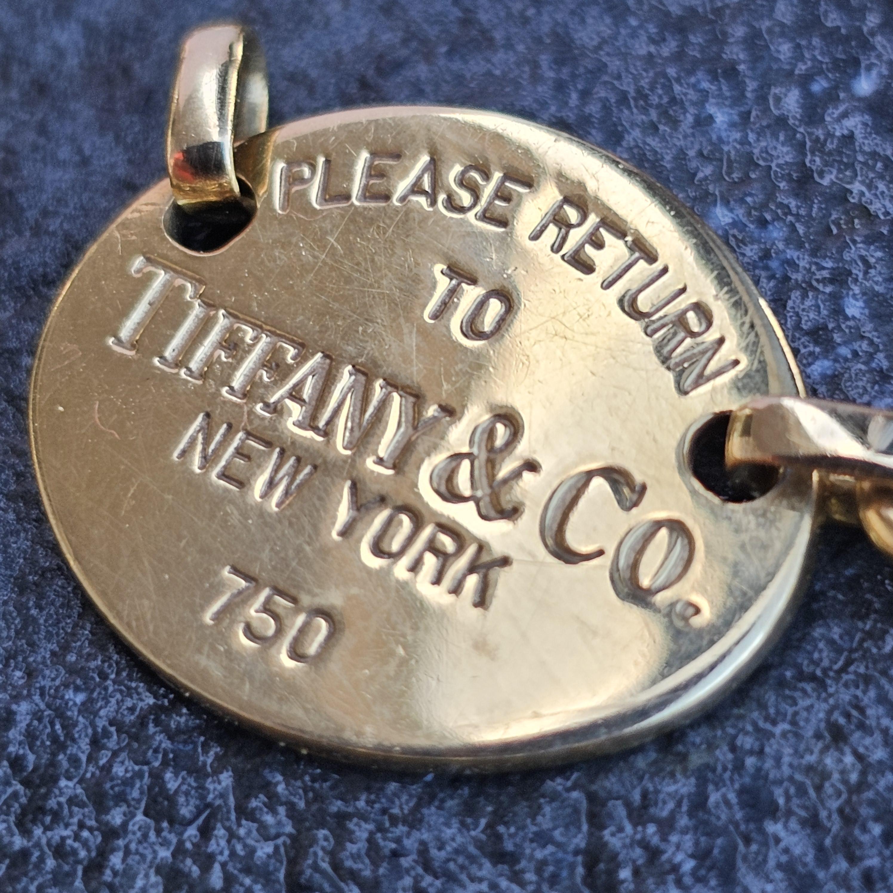 Women's Tiffany & Co. Choker Oval Return To Tag Necklace 18k Yellow Gold 15.5