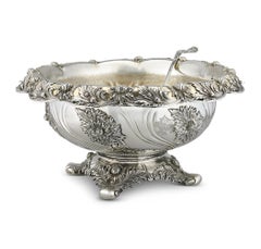 Tiffany & Co. Chrysanthemum Punch Bowl and Ladle