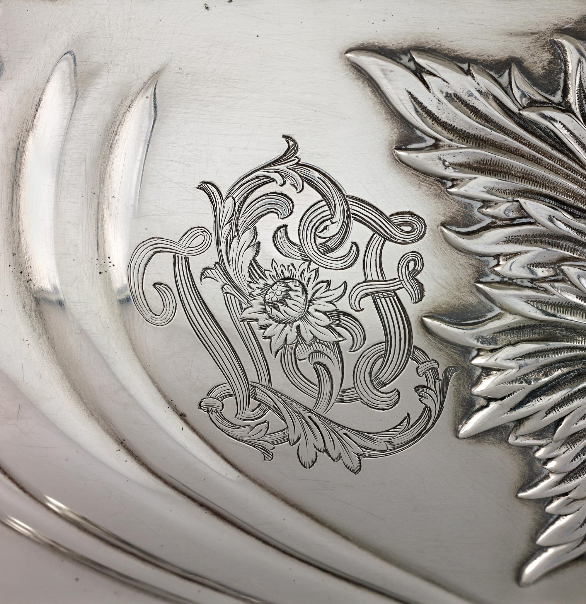 Gilt Tiffany & Co. Chrysanthemum Punch Bowl and Ladle
