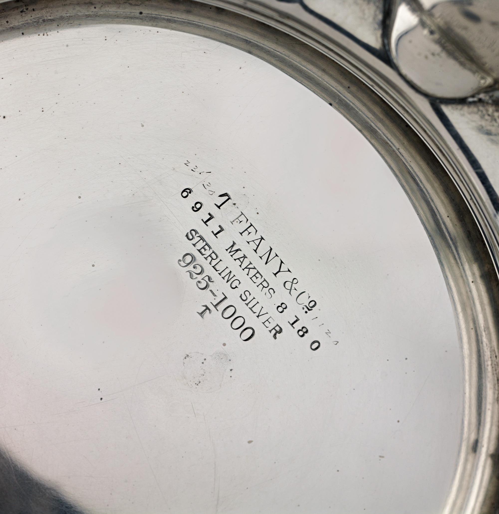 Tiffany & Co. Chrysanthemum Punch Bowl and Ladle In Excellent Condition In New Orleans, LA