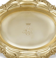 Tiffany & Co. Chrysanthemum Silver Gilt Oval Bowls, Set of 6