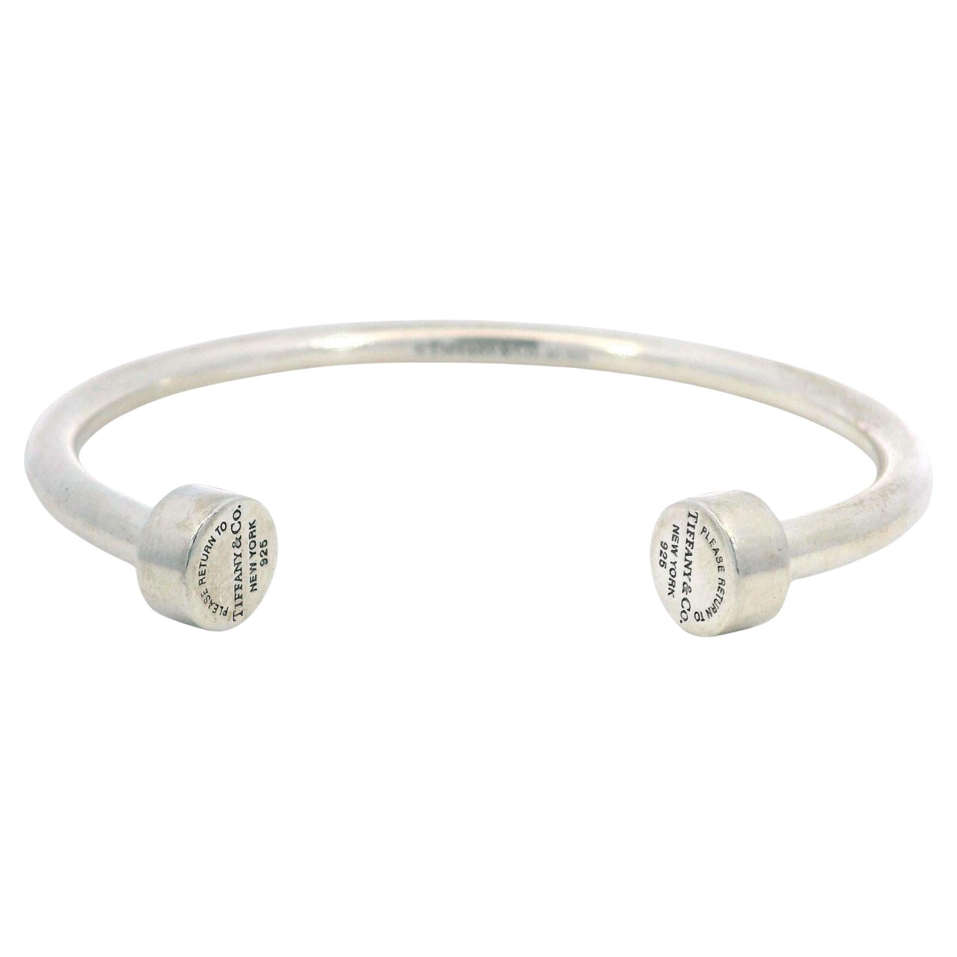 Tiffany 
Co. Circle Edge Cuff Return to Tiffany Bracelet 6" Size
