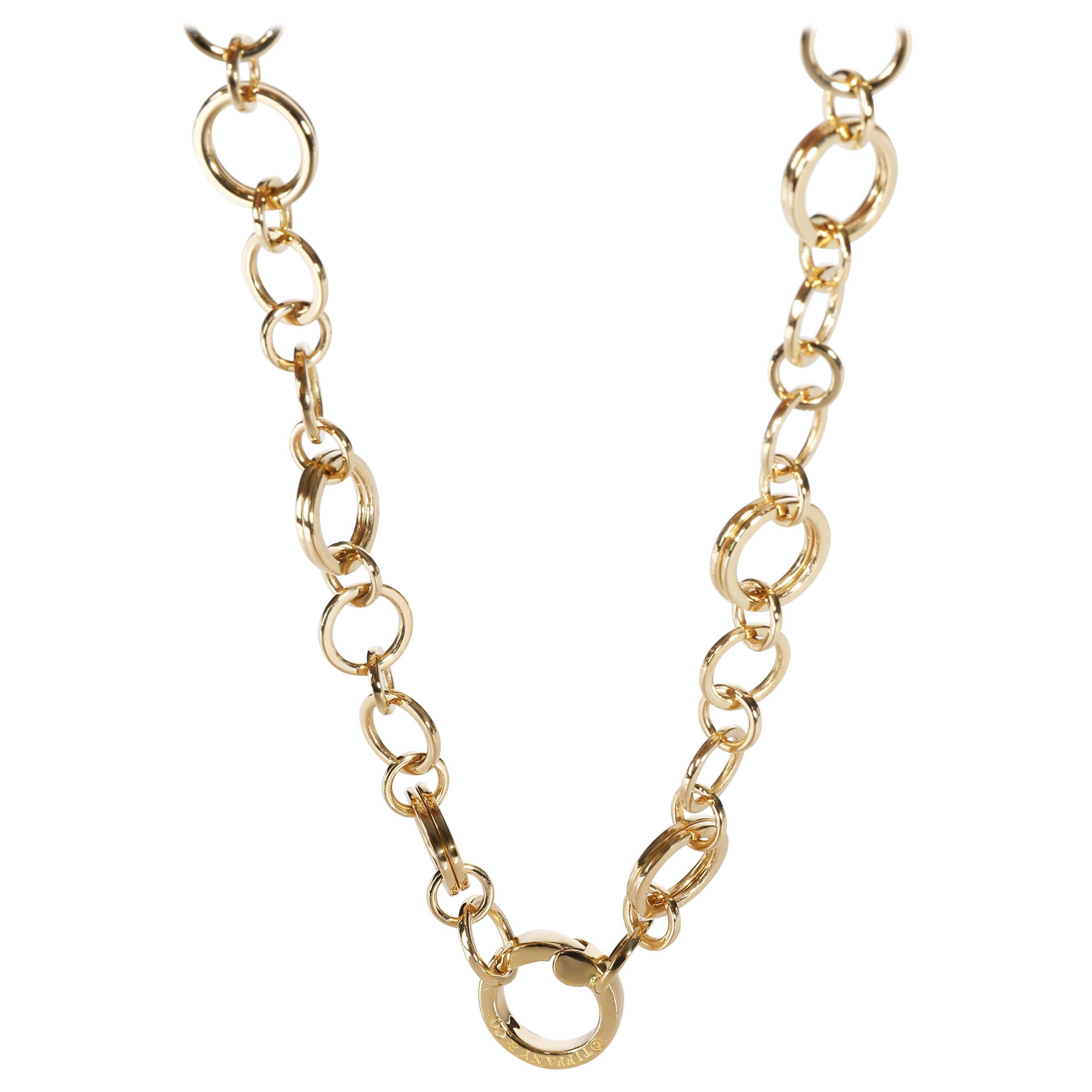 Tiffany & Co. Circle Link Chain Necklace in 18 Karat Yellow Gold