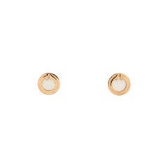 Tiffany & Co. Circle Stud Earrings 18K Rose Gold and Mother of Pearl