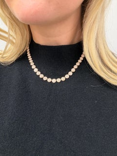 Tiffany & Co. Circlet 18 Karat Rose Gold and Diamond Necklace