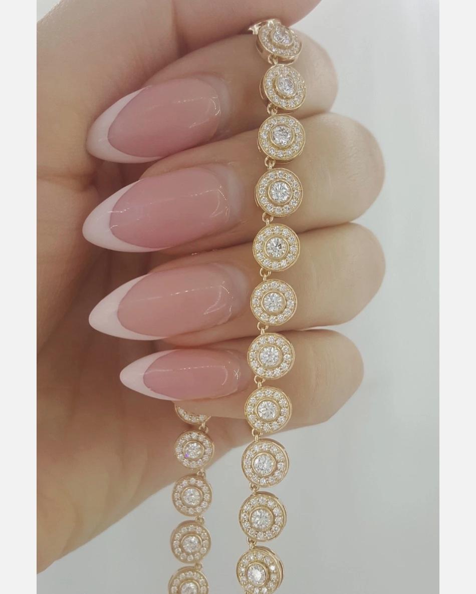 Tiffany & Co. Circlet 18 Karat Rose Gold and Diamond Necklace en Excelente estado para la venta en Chicago, IL