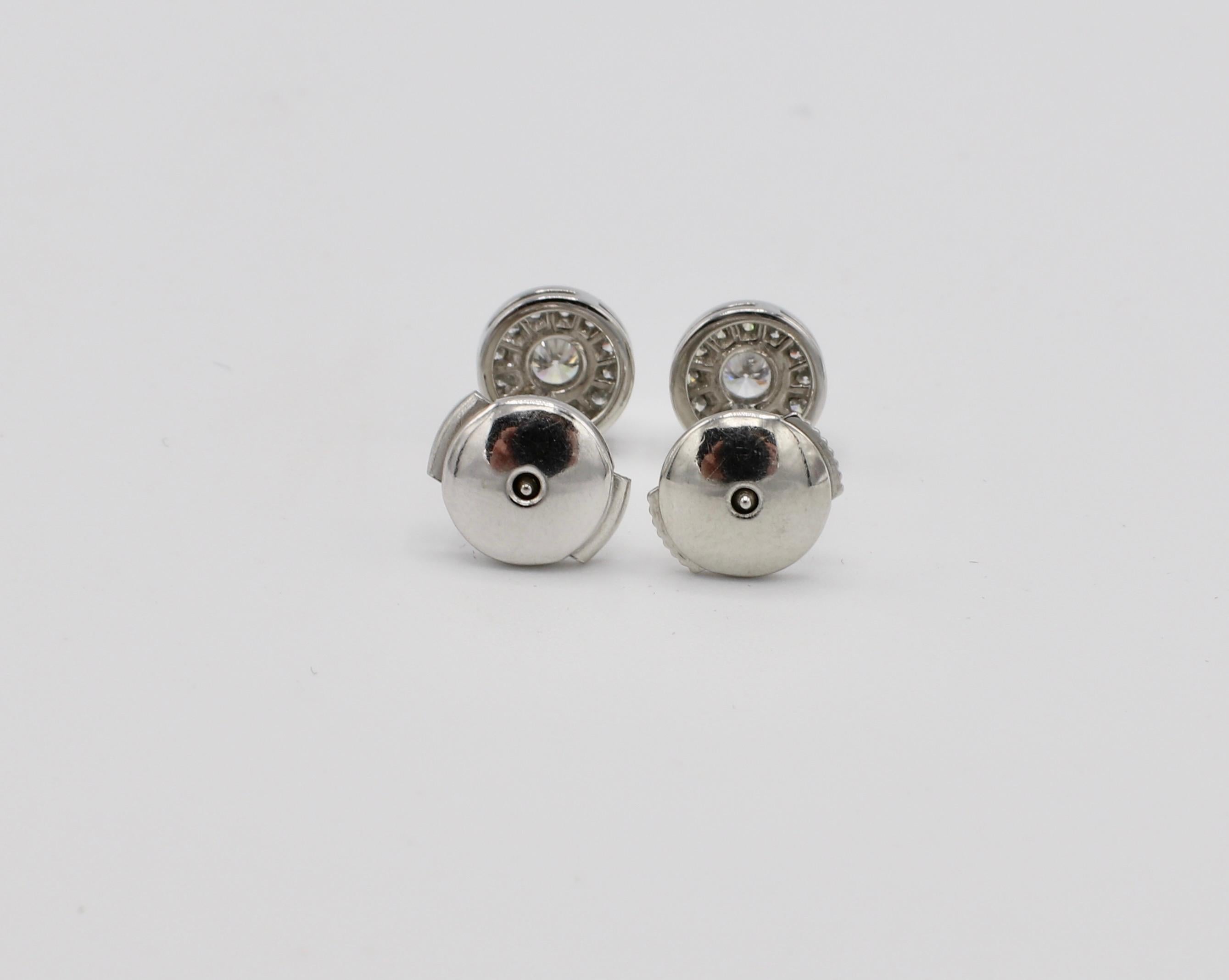 Tiffany & Co. Zirkel .25 Karat Platin Diamant Ohrstecker im Zustand „Hervorragend“ in  Baltimore, MD