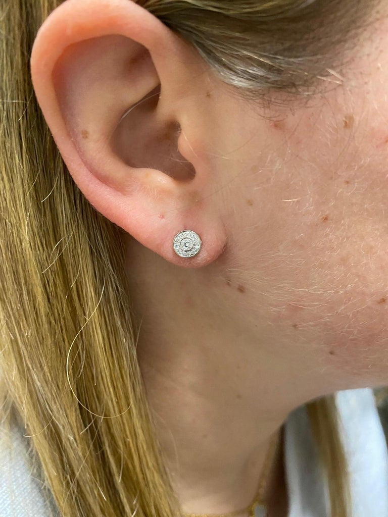 Tiffany and Co. Circlet .25 Carat Platinum Diamond Stud Earrings at 1stDibs  | tiffany circlet earrings, .25 carat diamond earrings, .25 carat diamond  studs
