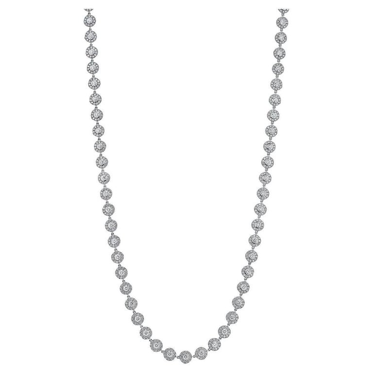 Tiffany & Co Circlet 40 Inches Platinum Round Diamond Necklace 