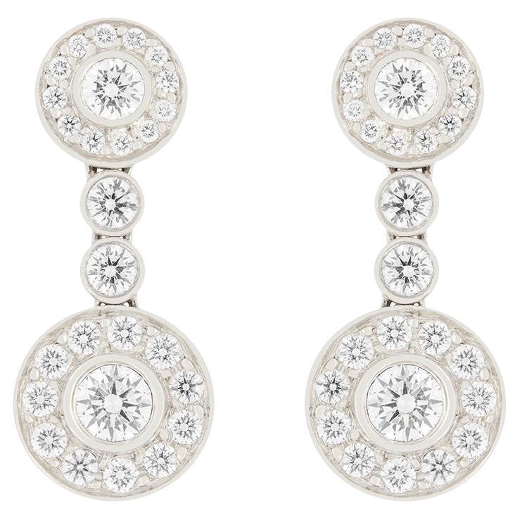 Tiffany & Co. Zirkel Diamant-Tropfenohrringe