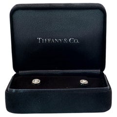 Tiffany & Co. Circlet Diamond Stud Earrings in Platinum PT950 — 26 Diamond Pavé