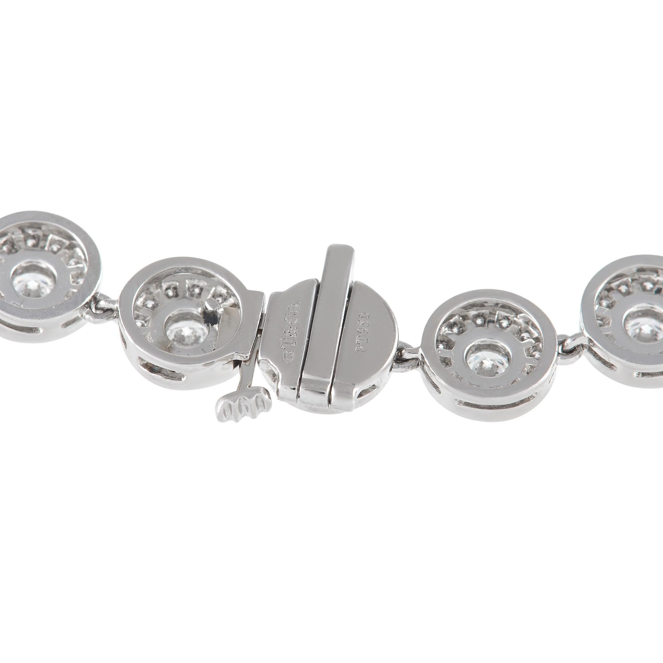 Round Cut Tiffany & Co. Circlet Platinum 2.57 Ct Diamond Bracelet
