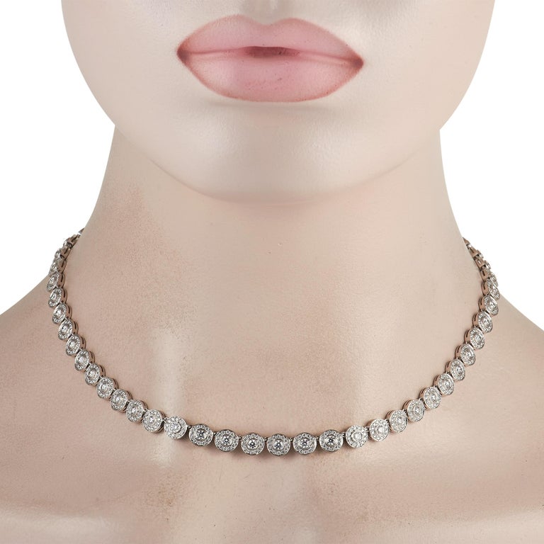 Tiffany and Co. Circlet Platinum 6.44 Ct Diamond Necklace For Sale at ...