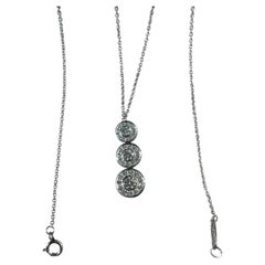 Tiffany & Co. Circlet Platinum Pavé‑Diamond Triple‑Circle Necklace