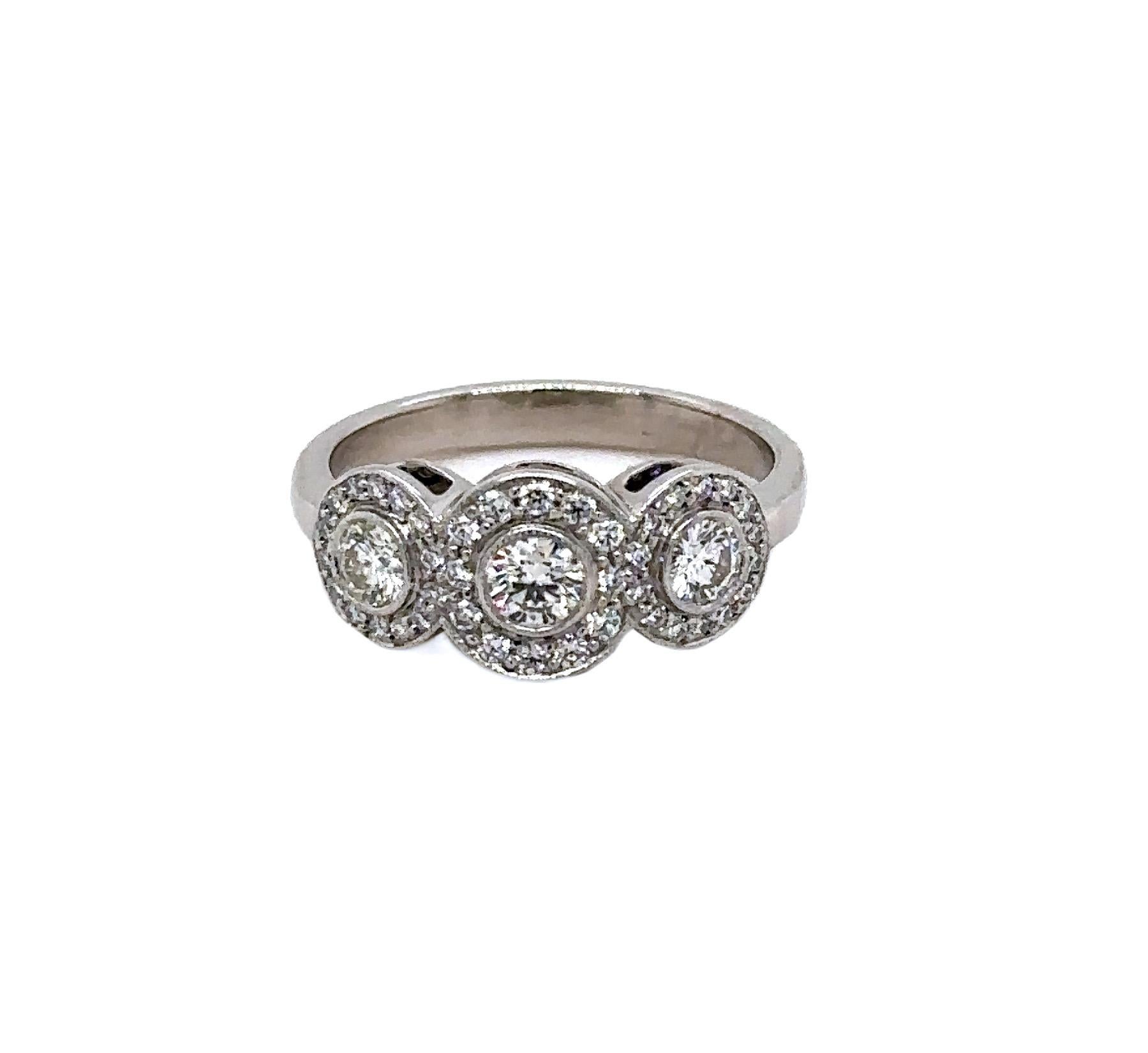 Round Cut Tiffany & Co. Circlet Ring of Diamonds in Platinum