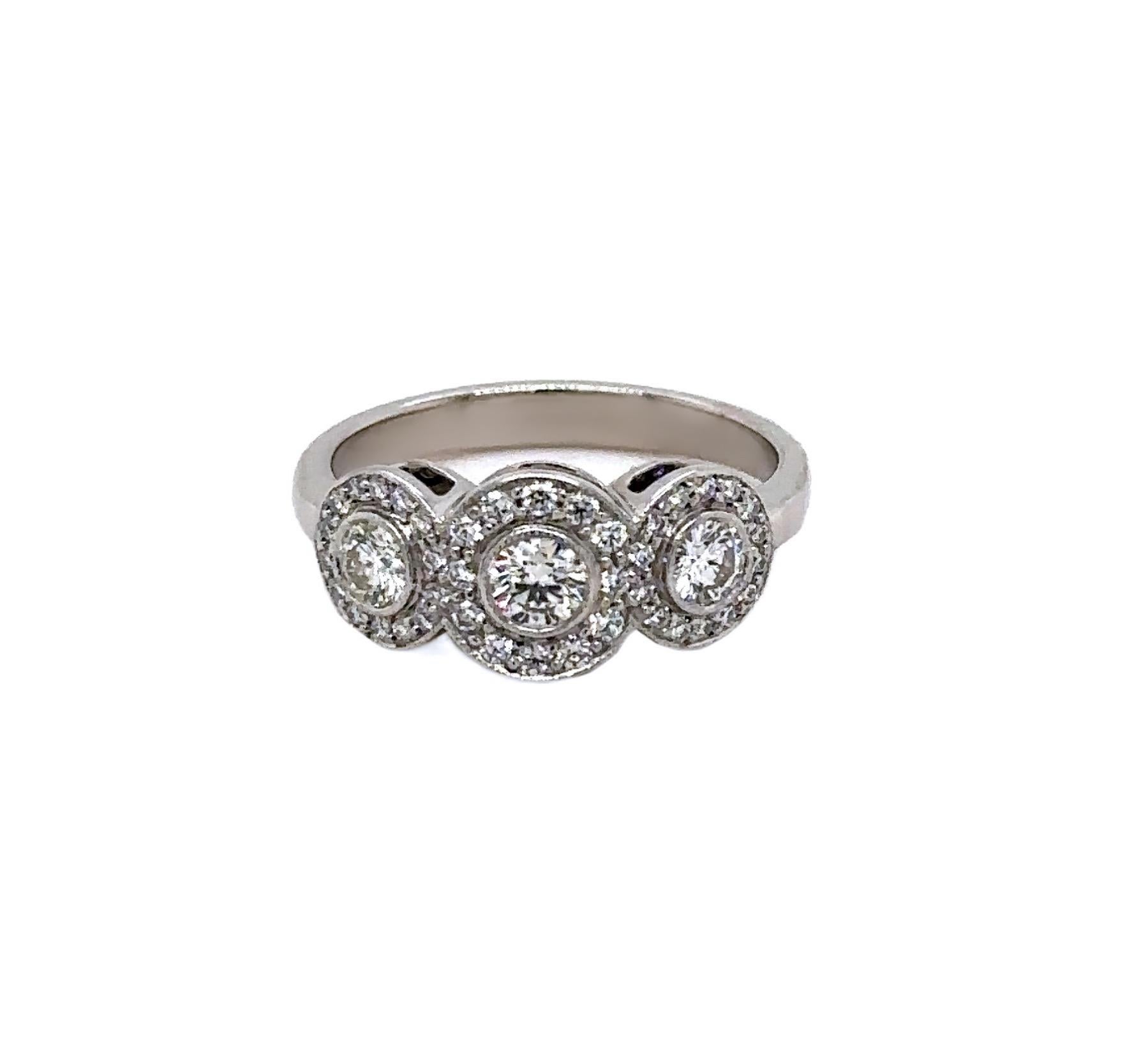 Women's or Men's Tiffany & Co. Circlet Ring of Diamonds in Platinum