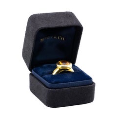 Tiffany & Co Citrine & 18 Karat Yellow Gold Ring Made in Israel