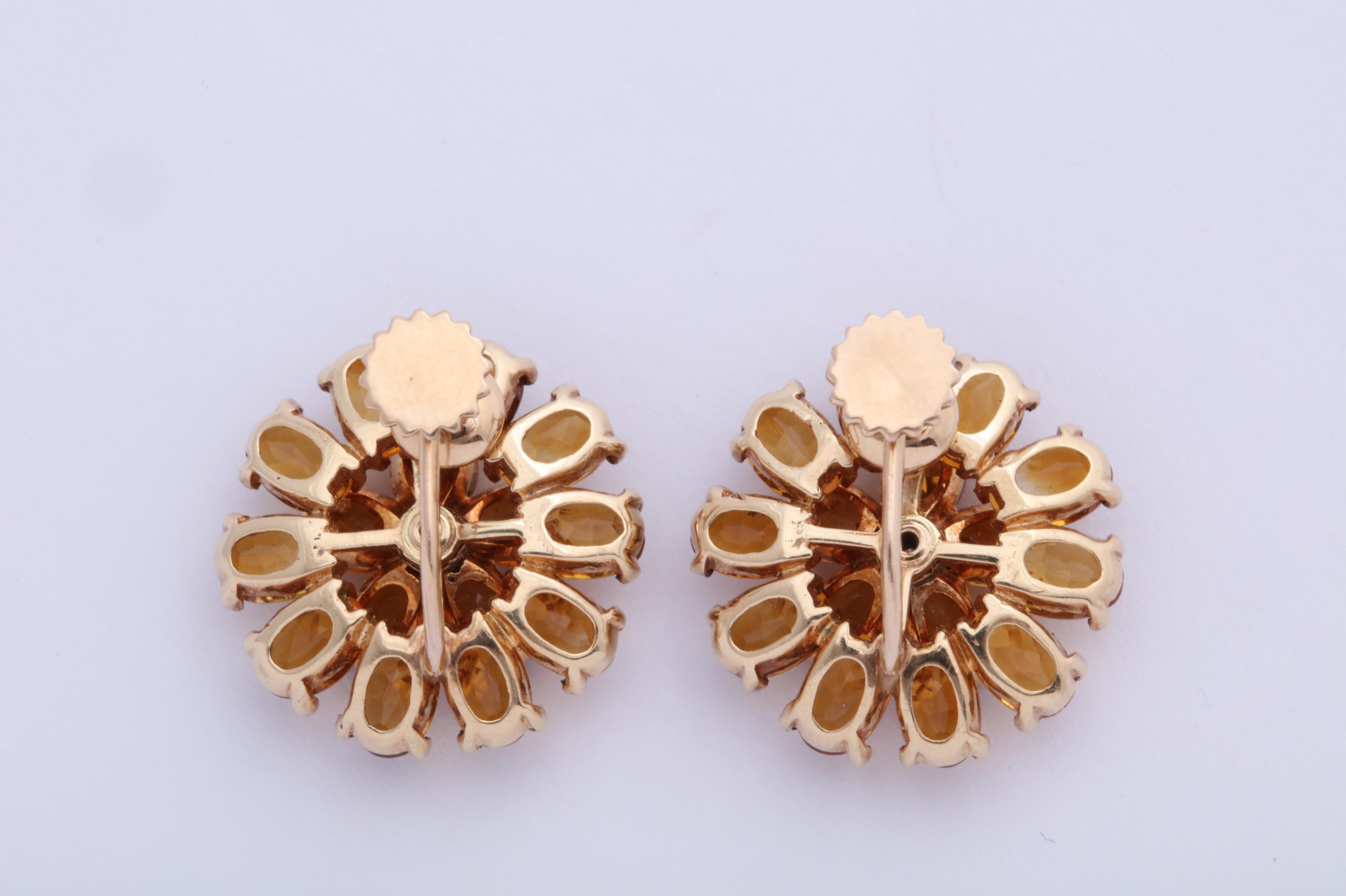 Tiffany & Co. Citrine and Diamond Earrings In Excellent Condition In New York, NY