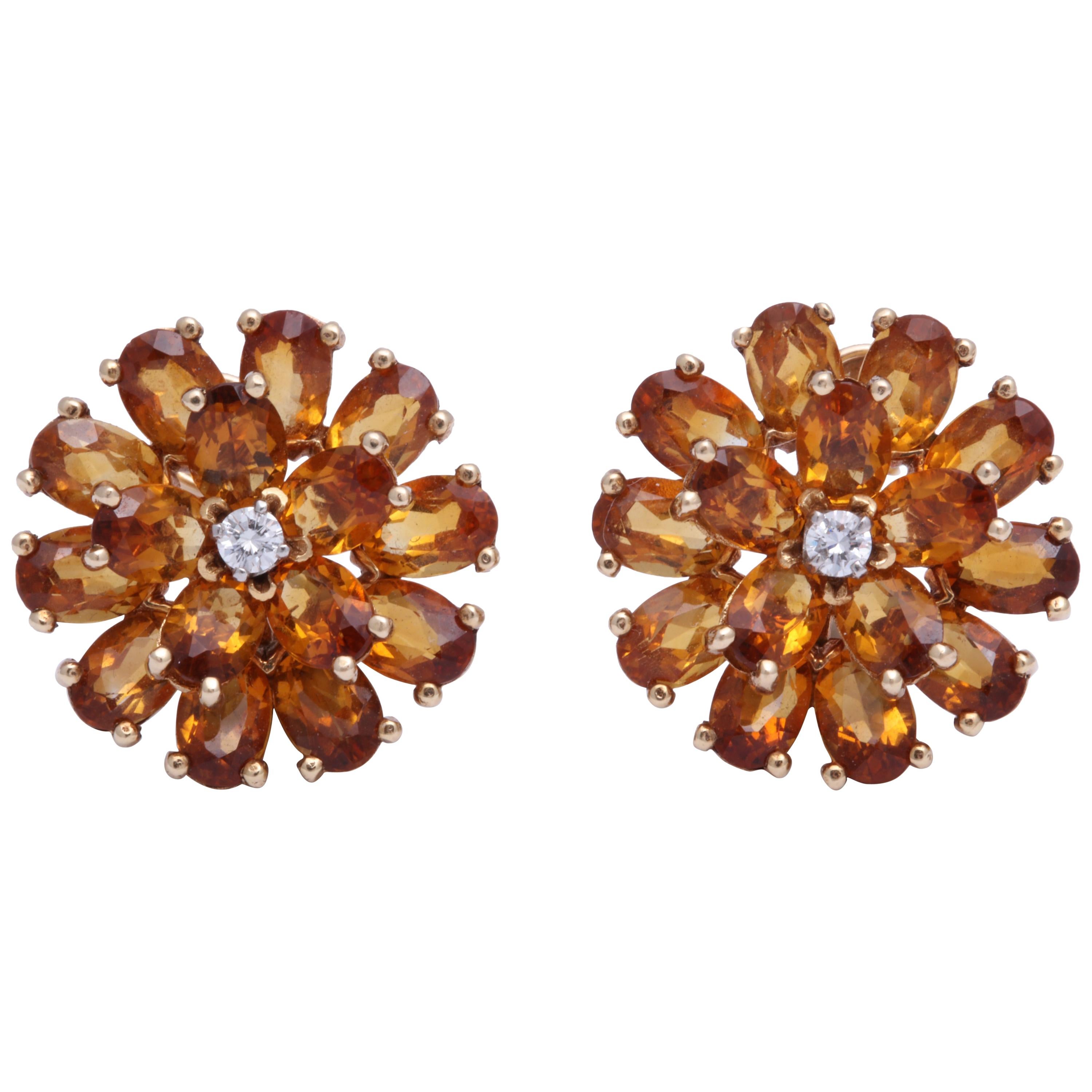 Tiffany & Co. Citrine and Diamond Earrings