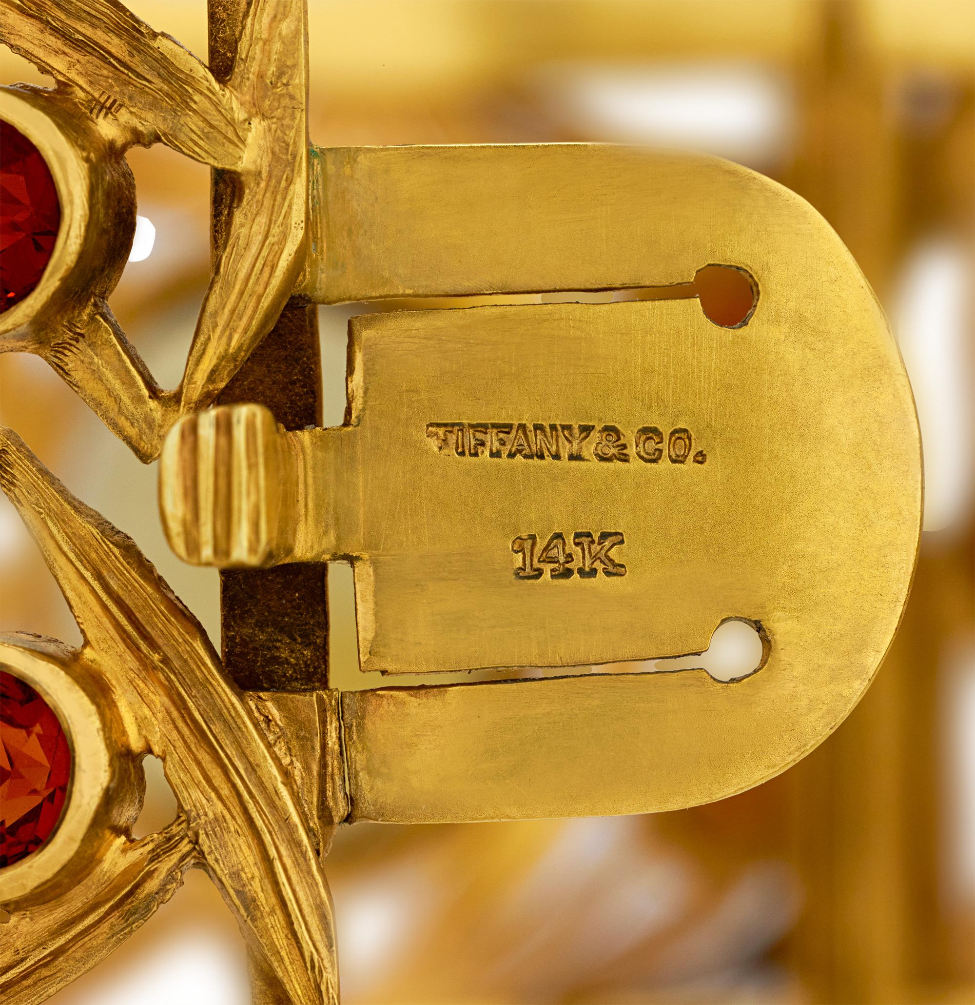This striking 14K yellow gold cuff bracelet by the inimitable Tiffany & Co. features an astonishing 60 carats of glowing citrines. With warm hues ranging from golden yellows to fiery oranges, the citrines evoke the radiance of a sunset. The