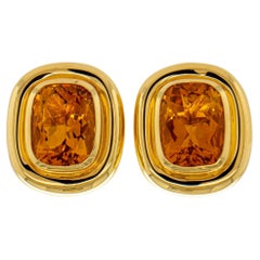 Tiffany & Co. Citrine Earrings Paloma Picasso Collection 18k Yellow Gold